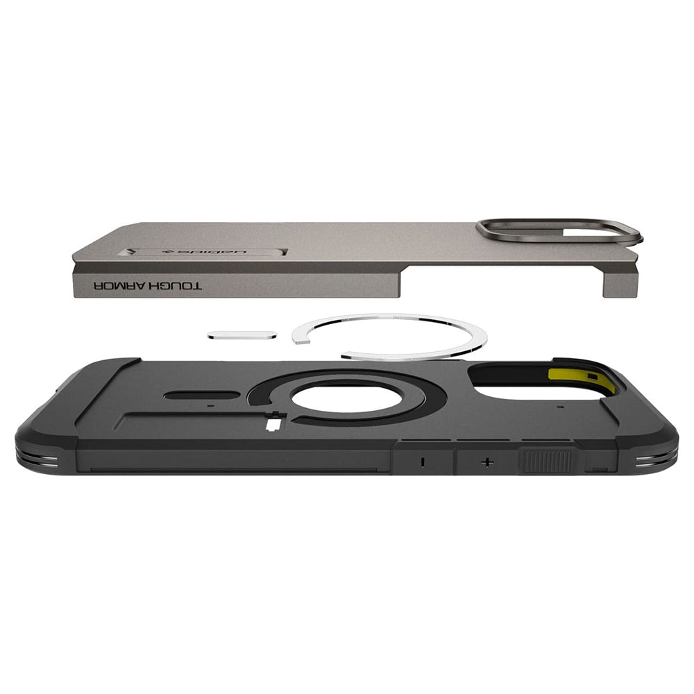 Калъф MagSafe за Apple iPhone 16 Pro Max, Spigen, Tough Armor, Сив ACS08012