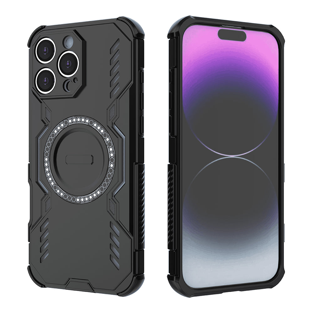 MagSafe калъф за Apple iPhone 16 Pro Max, Techsuit, ArmorMag, Черен