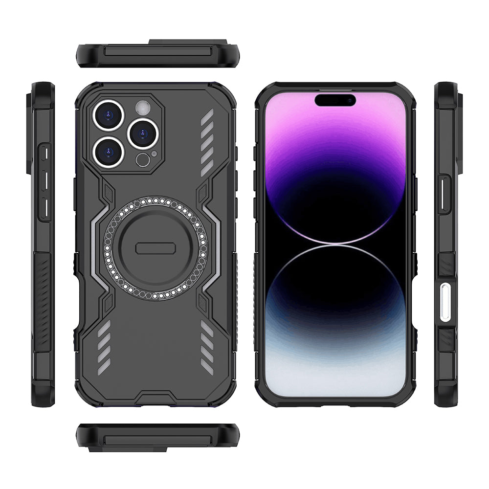 MagSafe калъф за Apple iPhone 16 Pro Max, Techsuit, ArmorMag, Черен
