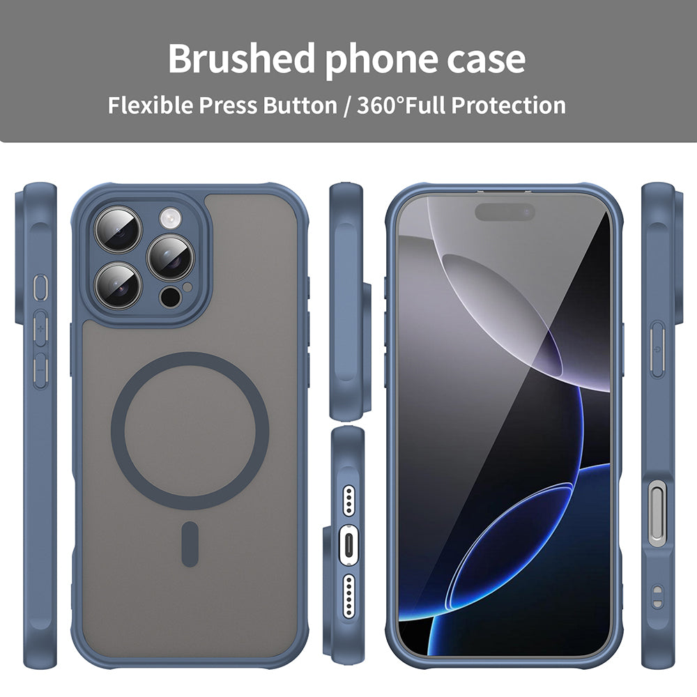 Калъф MagSafe за Apple iPhone 16 Pro Max, Techsuit, HaloFrost II, Тъмносин