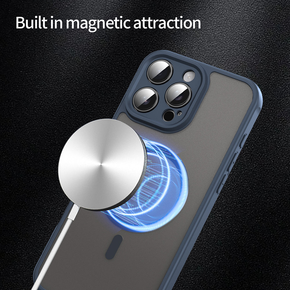 Калъф MagSafe за Apple iPhone 16 Pro Max, Techsuit, HaloFrost II, Тъмносин
