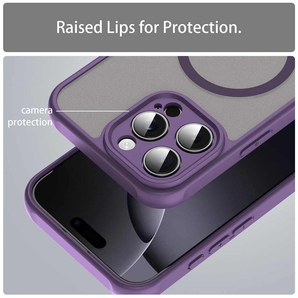 Калъф MagSafe за Apple iPhone 16 Pro Max, Techsuit, HaloFrost II, Лилав