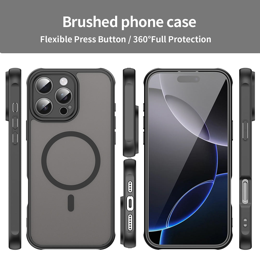 Калъф MagSafe за Apple iPhone 16 Pro Max, Techsuit, HaloFrost II, Черен
