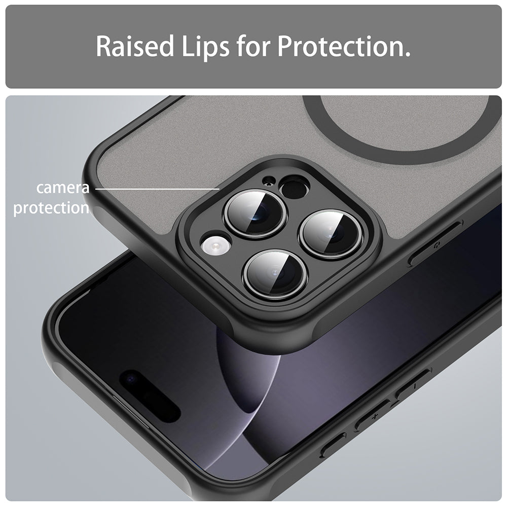 Калъф MagSafe за Apple iPhone 16 Pro Max, Techsuit, HaloFrost II, Черен