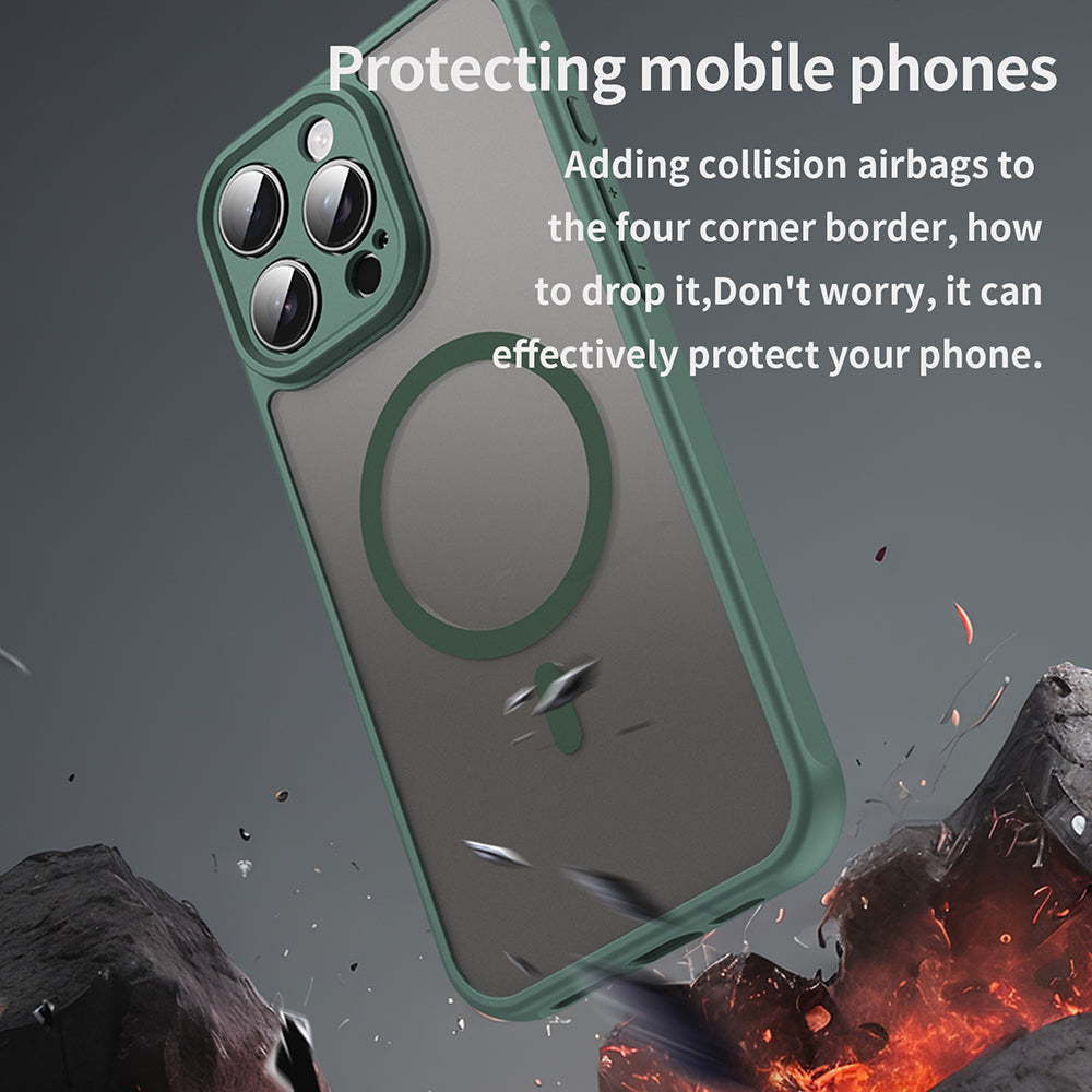 Калъф MagSafe за Apple iPhone 16 Pro Max, Techsuit, HaloFrost II, Зелен