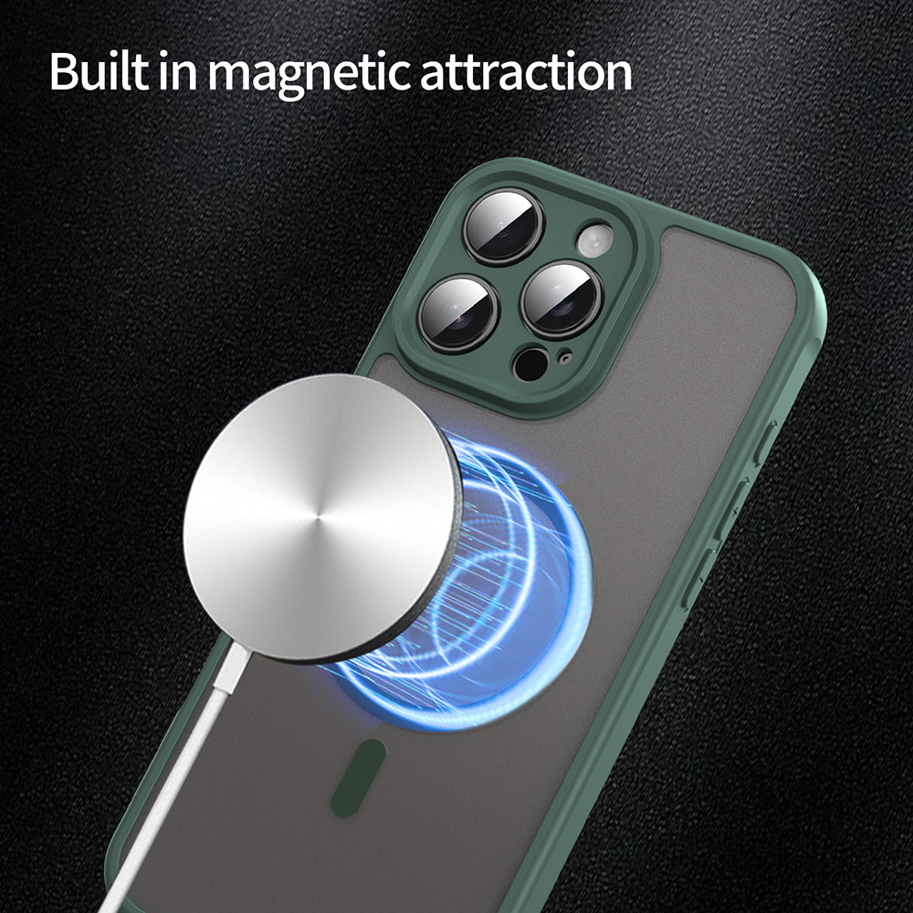 Калъф MagSafe за Apple iPhone 16 Pro Max, Techsuit, HaloFrost II, Зелен