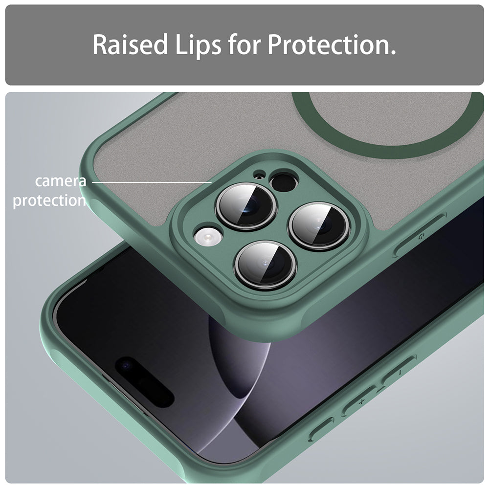 Калъф MagSafe за Apple iPhone 16 Pro Max, Techsuit, HaloFrost II, Зелен