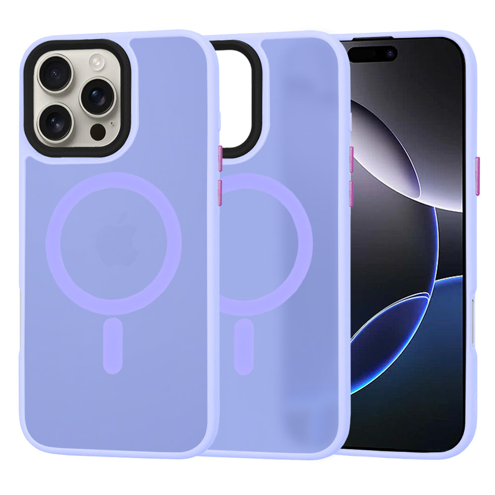 Калъф MagSafe за Apple iPhone 16 Pro Max, Techsuit, HaloFrost, Светло лилав