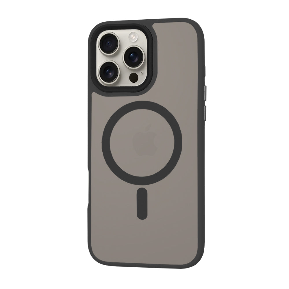 MagSafe Case for Apple iPhone 16 Pro Max, Techsuit, HaloFrost, Black