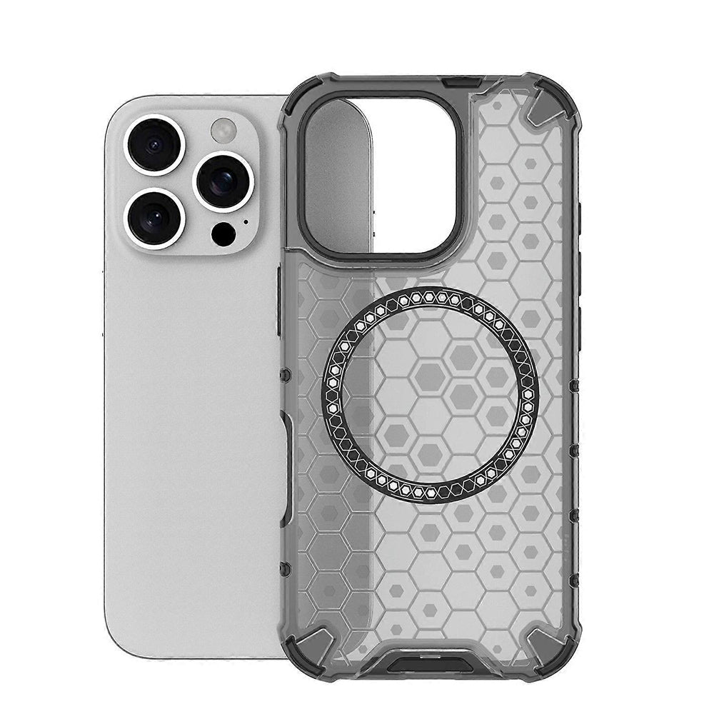 Калъф MagSafe за Apple iPhone 16 Pro Max, Techsuit, HoneyComb Shield, Черен