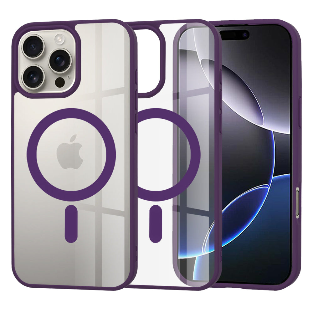 Калъф MagSafe за Apple iPhone 16 Pro Max, Techsuit, Pro, Лилав