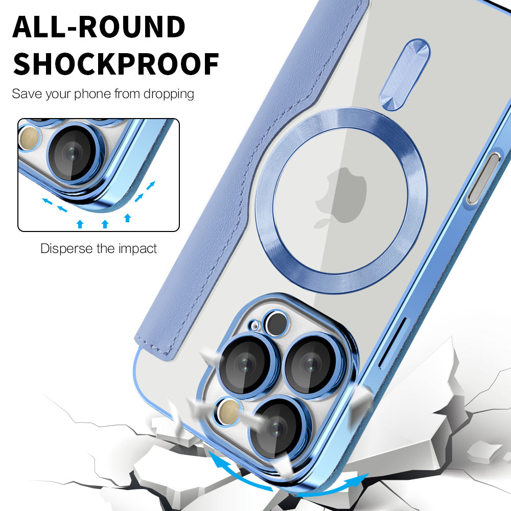 Калъф MagSafe за Apple iPhone 16 Pro Max, Techsuit, SmartMag Book, Bleu