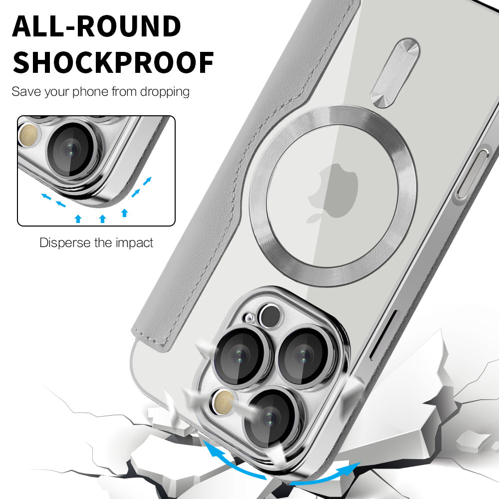 Калъф MagSafe за Apple iPhone 16 Pro Max, Techsuit, SmartMag Book, Сив