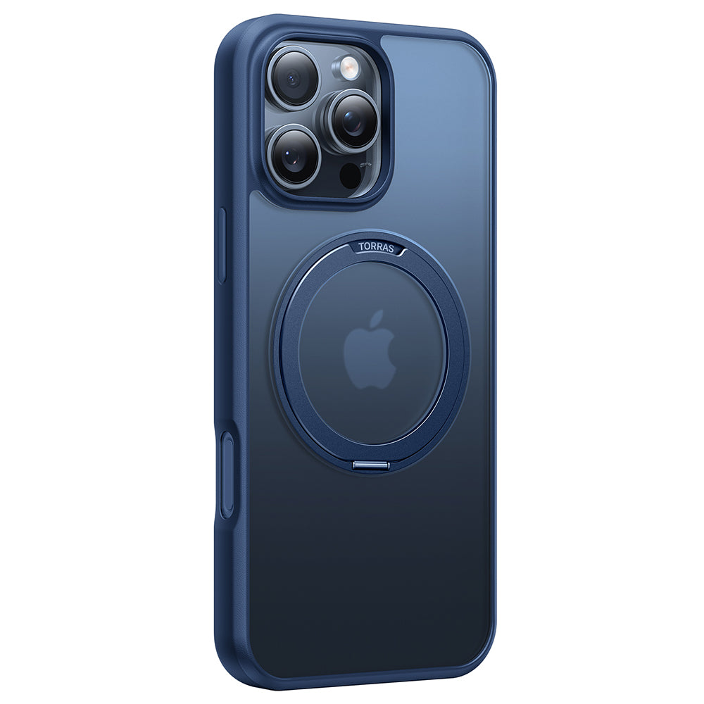 Калъф MagSafe за Apple iPhone 16 Pro Max, Torras, Ostand Pro, Тъмносин