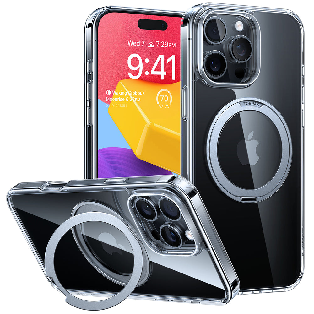 Калъф MagSafe за Apple iPhone 16 Pro Max, Torras, Ostand Pro, Прозрачен
