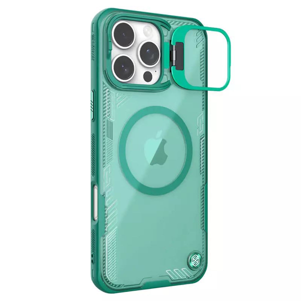 Калъф MagSafe за Apple iPhone 16 Pro, Nillkin, Iceblade Prop (с изрез за камера), Зелен