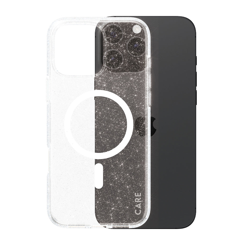 Калъф MagSafe за Apple iPhone 16 Pro, PanzerGlass, Care Urban Combat Star Lit, Прозрачен Бял