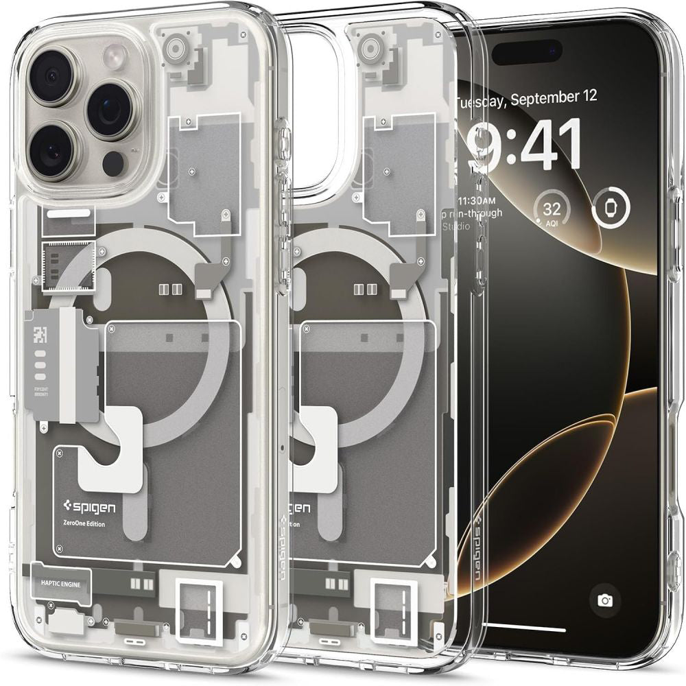 Калъф MagSafe за Apple iPhone 16 Pro, Spigen, Ultra Hybrid Zero One, Бежов ACS08137