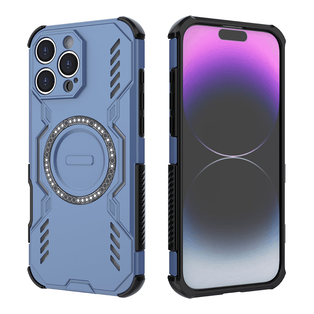 Калъф MagSafe за Apple iPhone 16 Pro, Techsuit, ArmorMag, Син