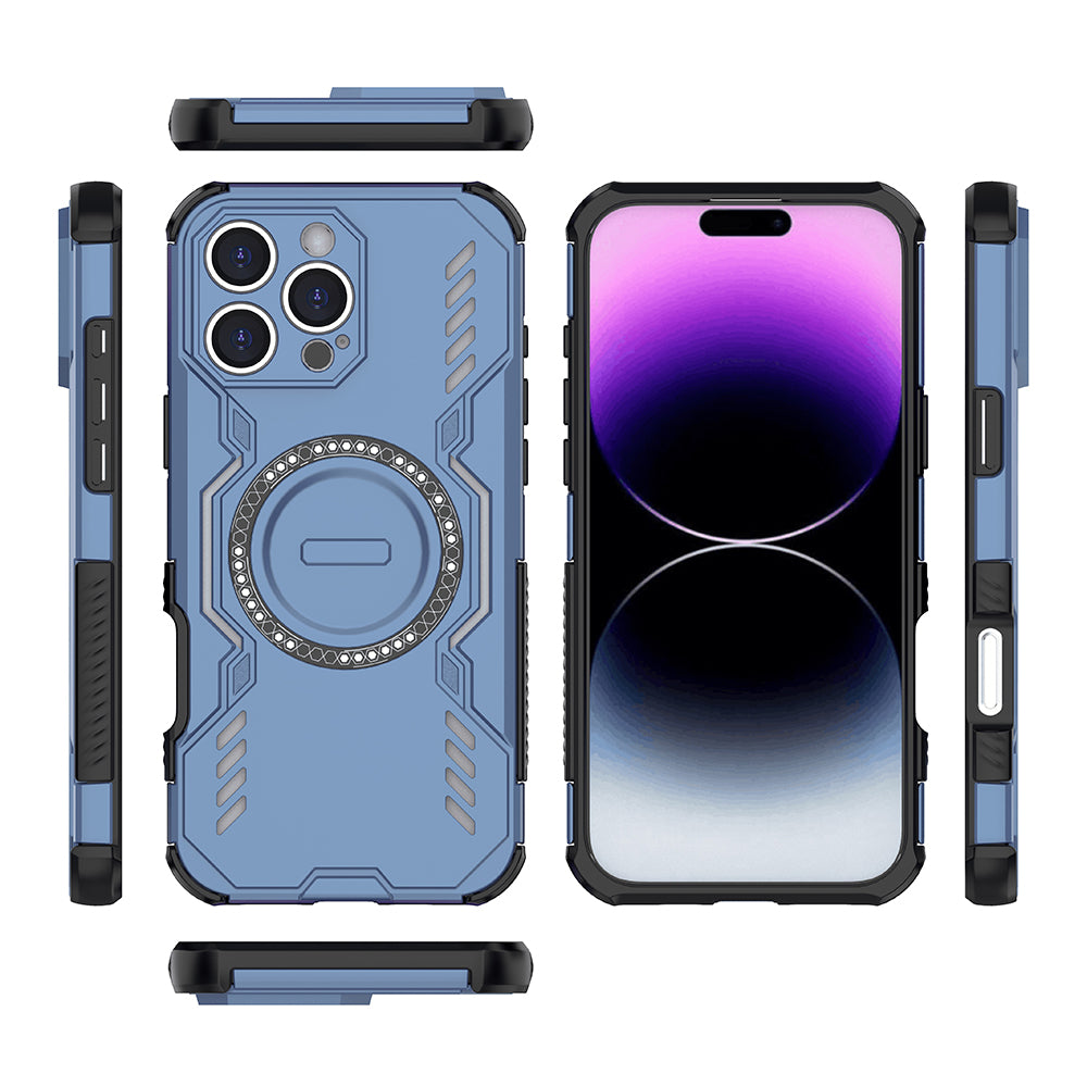 Калъф MagSafe за Apple iPhone 16 Pro, Techsuit, ArmorMag, Син