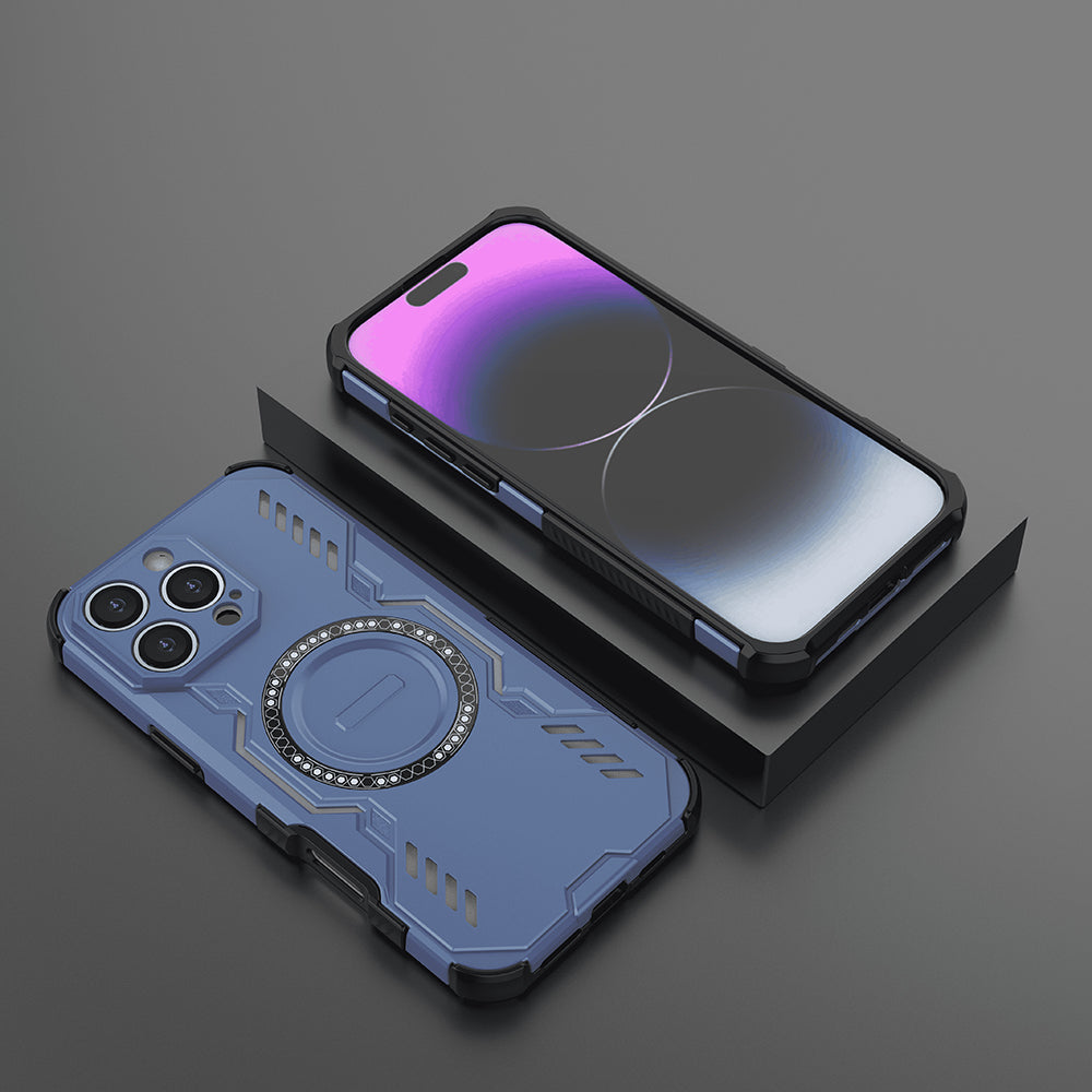 Калъф MagSafe за Apple iPhone 16 Pro, Techsuit, ArmorMag, Син