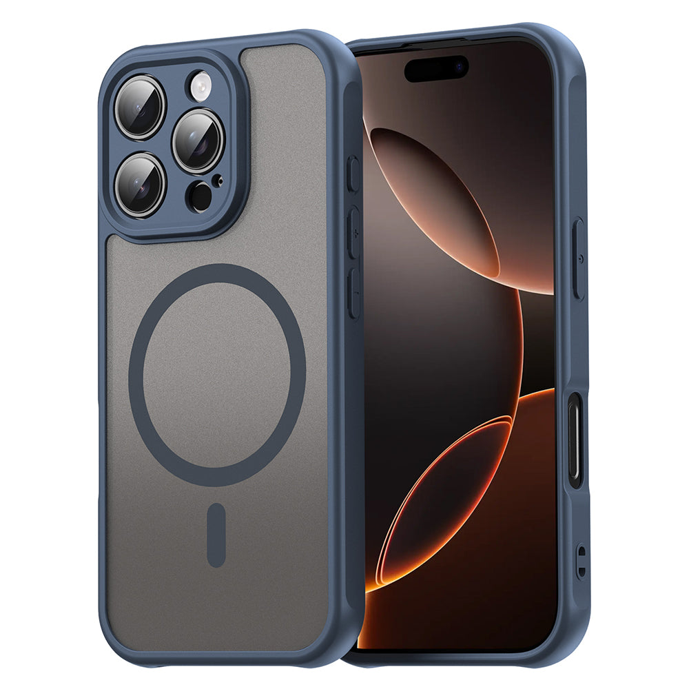 Калъф MagSafe за Apple iPhone 16 Pro, Techsuit, HaloFrost II, Тъмносин