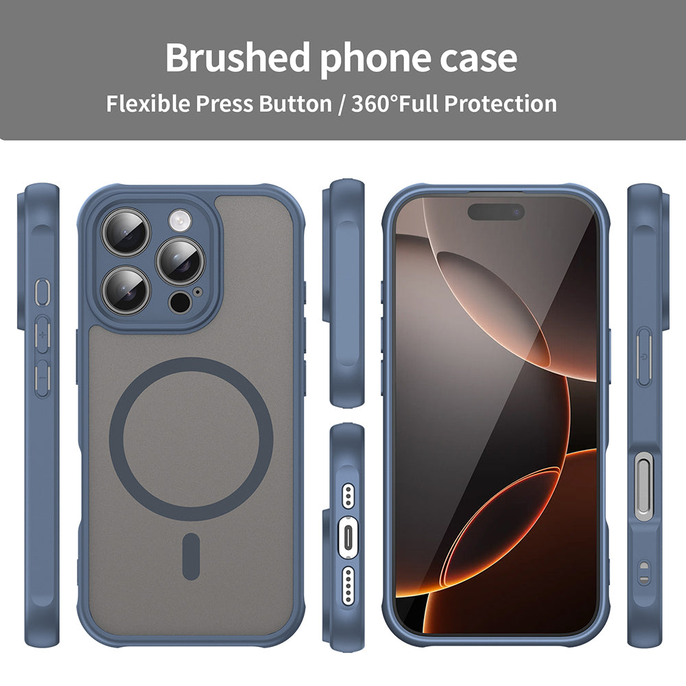 Калъф MagSafe за Apple iPhone 16 Pro, Techsuit, HaloFrost II, Тъмносин