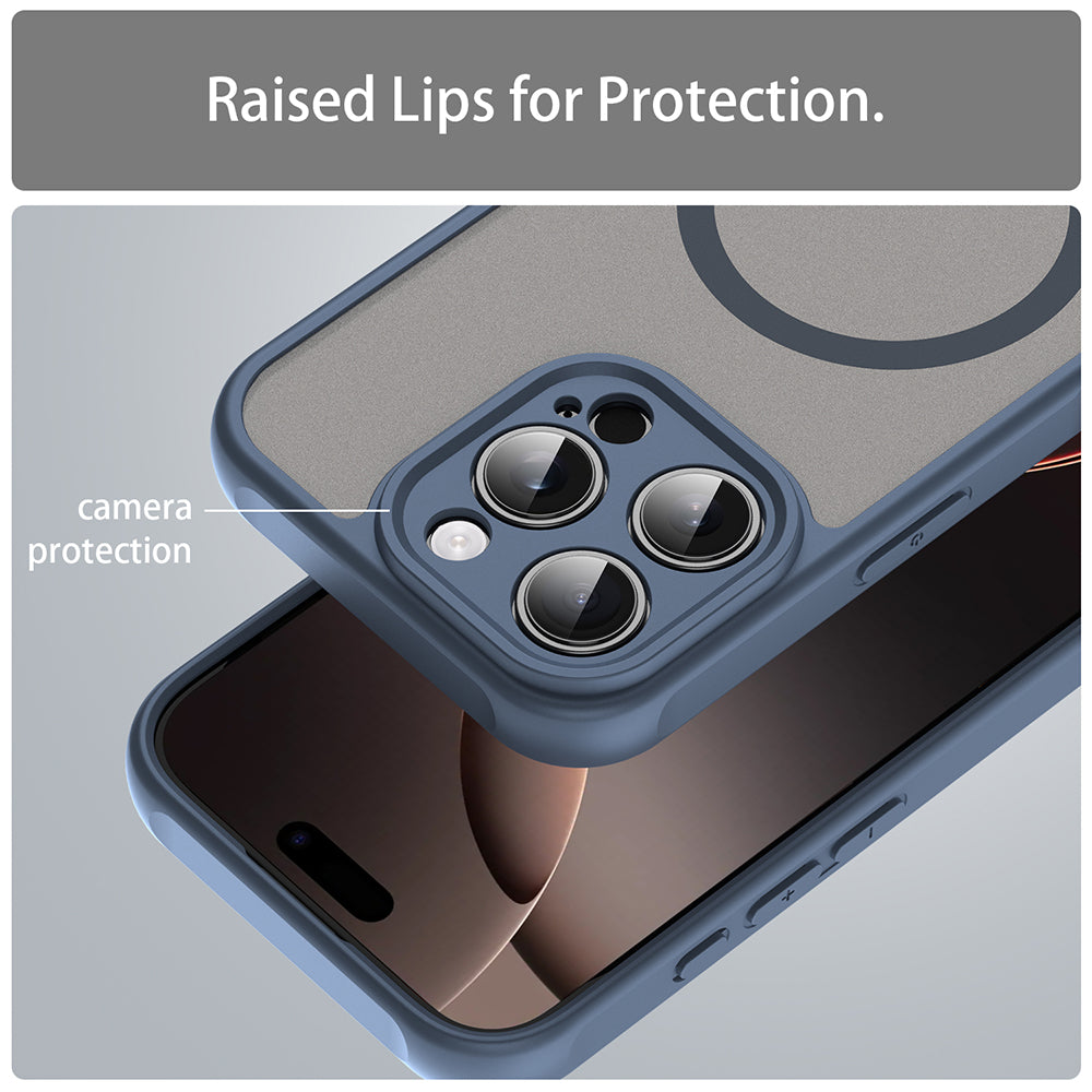 Калъф MagSafe за Apple iPhone 16 Pro, Techsuit, HaloFrost II, Тъмносин