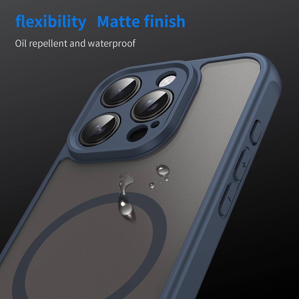 Калъф MagSafe за Apple iPhone 16 Pro, Techsuit, HaloFrost II, Тъмносин