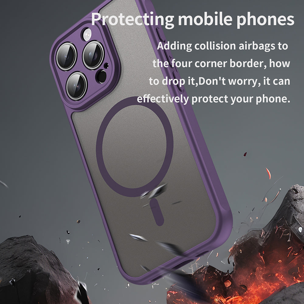 Калъф MagSafe за Apple iPhone 16 Pro, Techsuit, HaloFrost II, Лилав