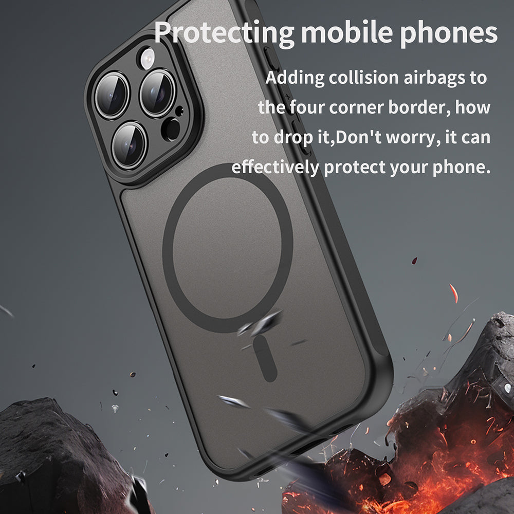Калъф MagSafe за Apple iPhone 16 Pro, Techsuit, HaloFrost II, Черен
