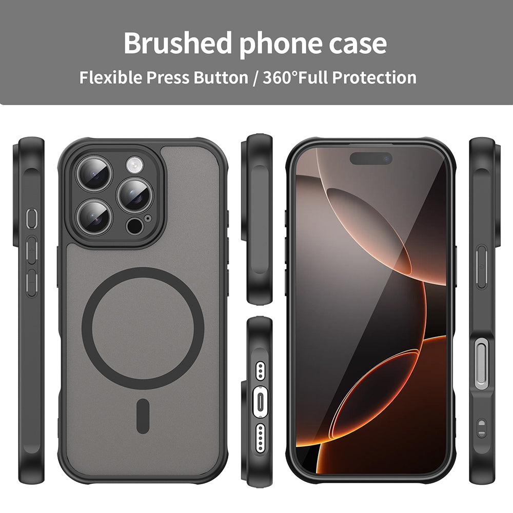Калъф MagSafe за Apple iPhone 16 Pro, Techsuit, HaloFrost II, Черен