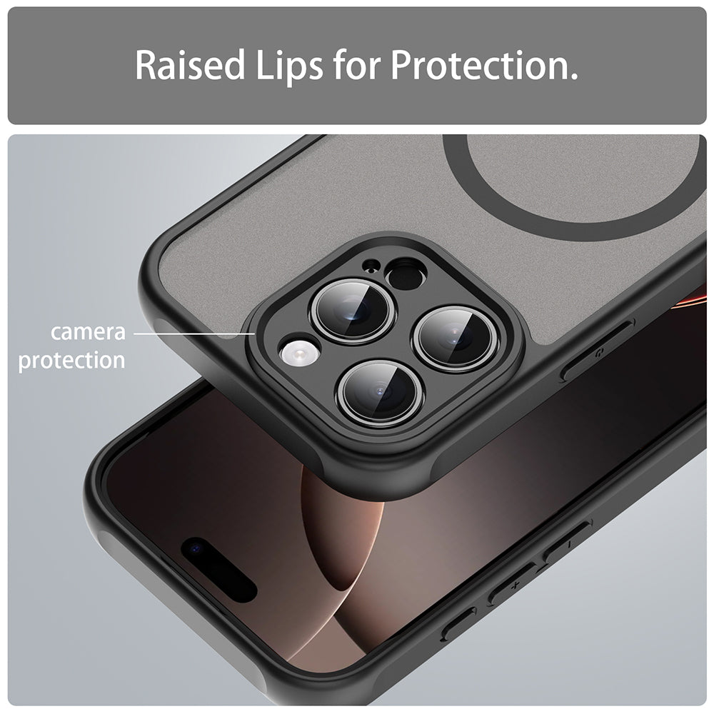 Калъф MagSafe за Apple iPhone 16 Pro, Techsuit, HaloFrost II, Черен