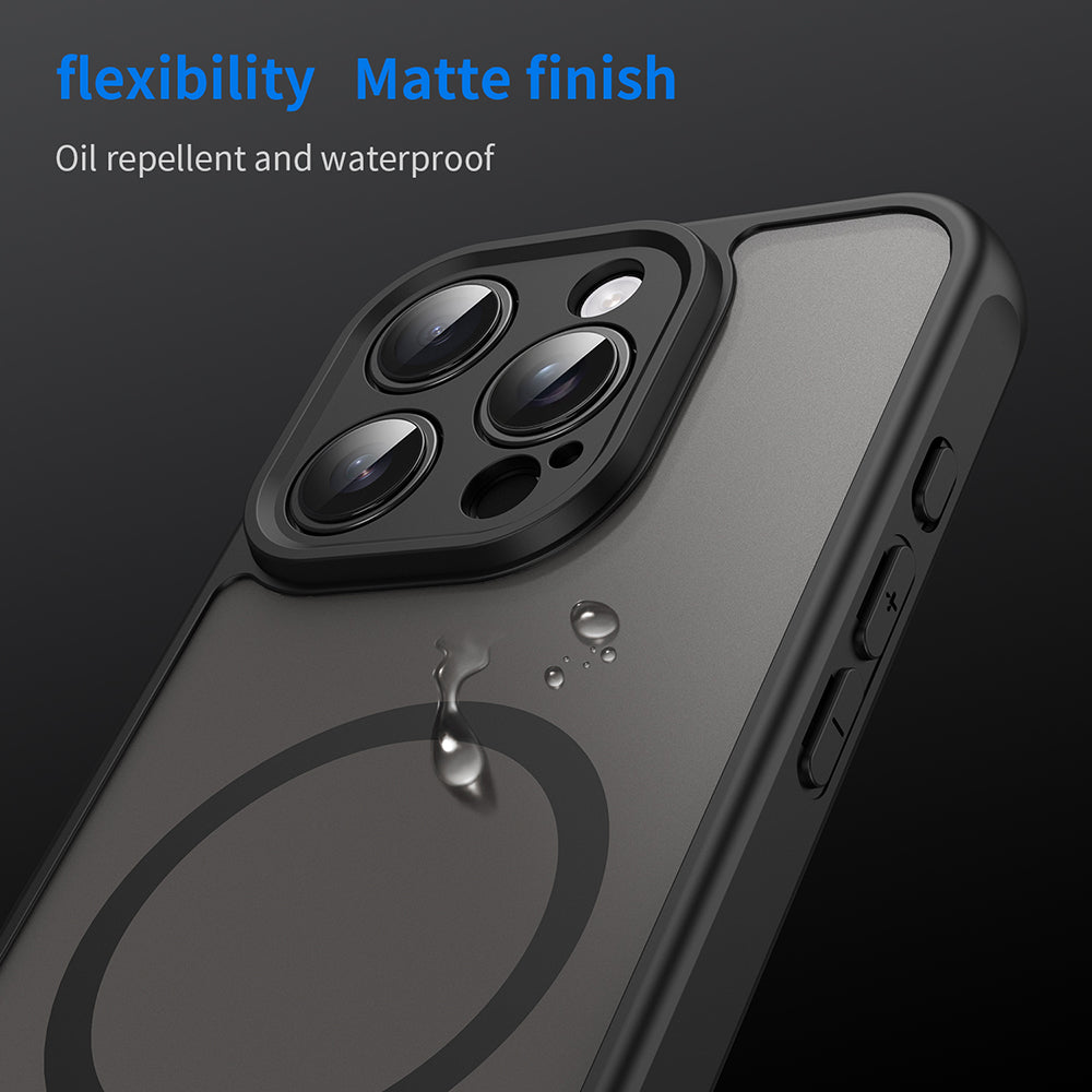 Калъф MagSafe за Apple iPhone 16 Pro, Techsuit, HaloFrost II, Черен