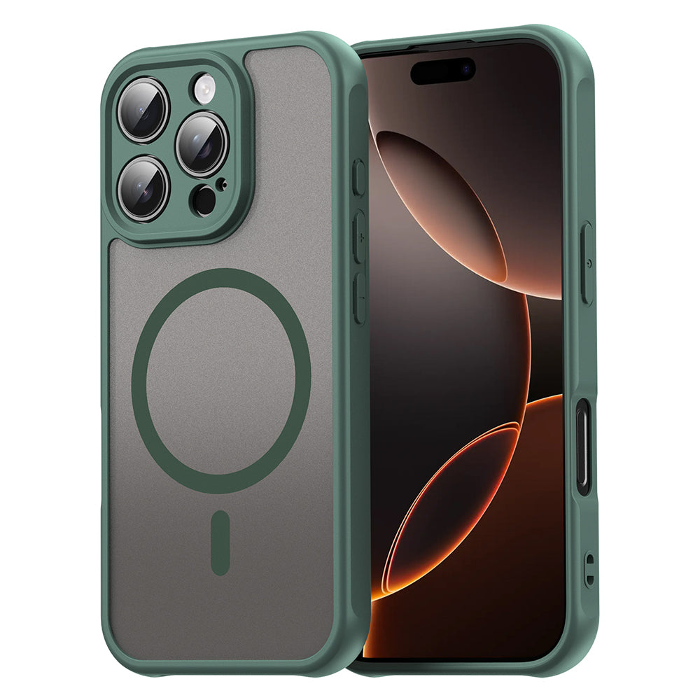 Калъф MagSafe за Apple iPhone 16 Pro, Techsuit, HaloFrost II, Зелен