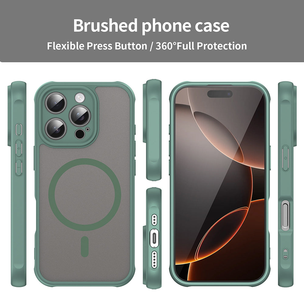 Калъф MagSafe за Apple iPhone 16 Pro, Techsuit, HaloFrost II, Зелен