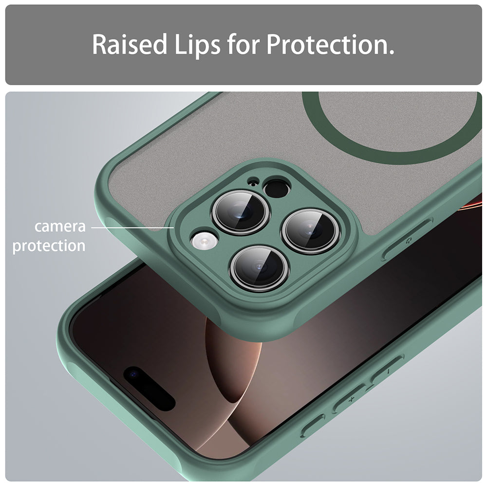 Калъф MagSafe за Apple iPhone 16 Pro, Techsuit, HaloFrost II, Зелен