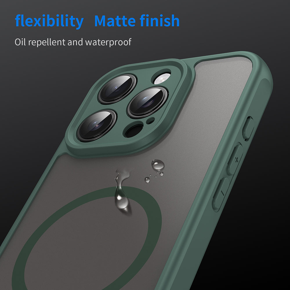 Калъф MagSafe за Apple iPhone 16 Pro, Techsuit, HaloFrost II, Зелен