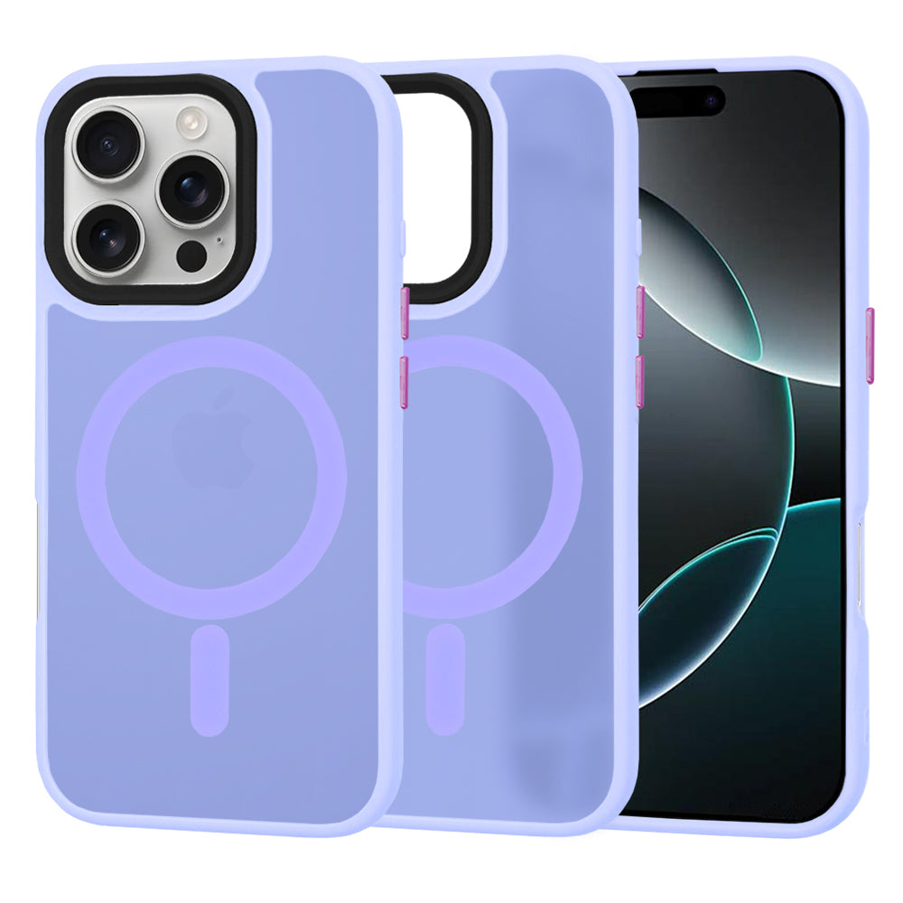 Калъф MagSafe за Apple iPhone 16 Pro, Techsuit, HaloFrost, Светло лилав