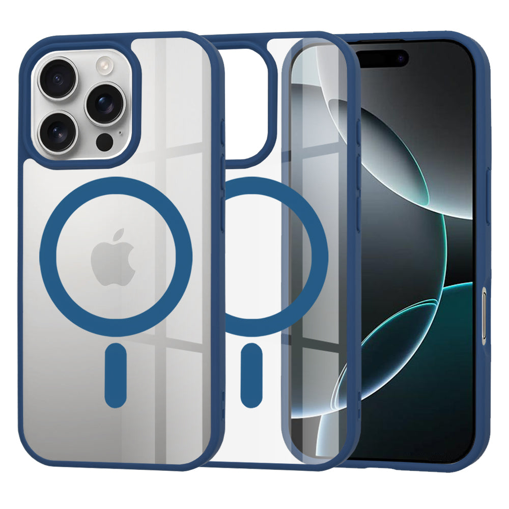 Калъф MagSafe за Apple iPhone 16 Pro, Techsuit, Pro, Син
