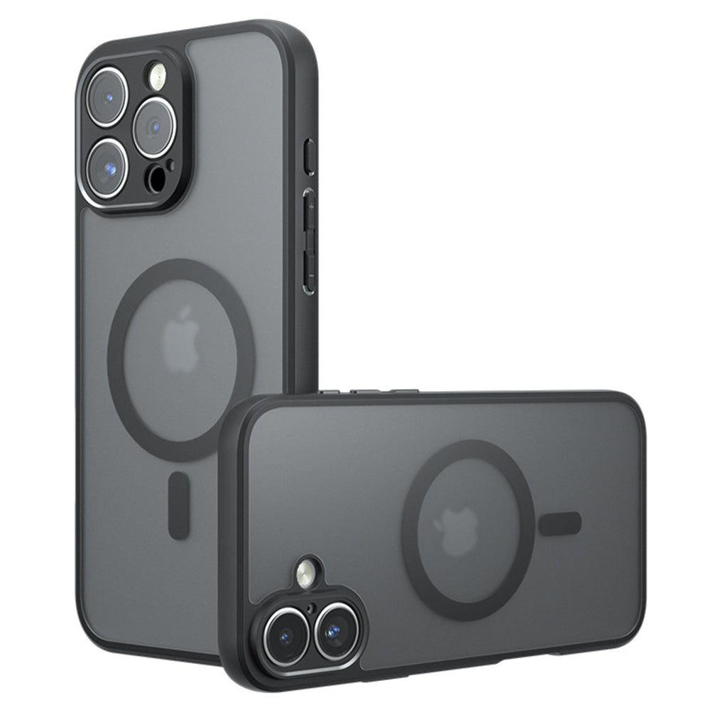 Калъф MagSafe за Apple iPhone 16 Pro, Techsuit, PureFrost, Черен сатен