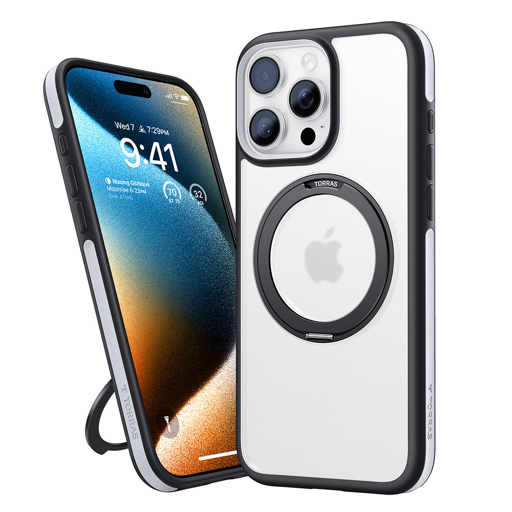 Калъф MagSafe за Apple iPhone 16 Pro, Torras, Ostand R Fusion, Черен
