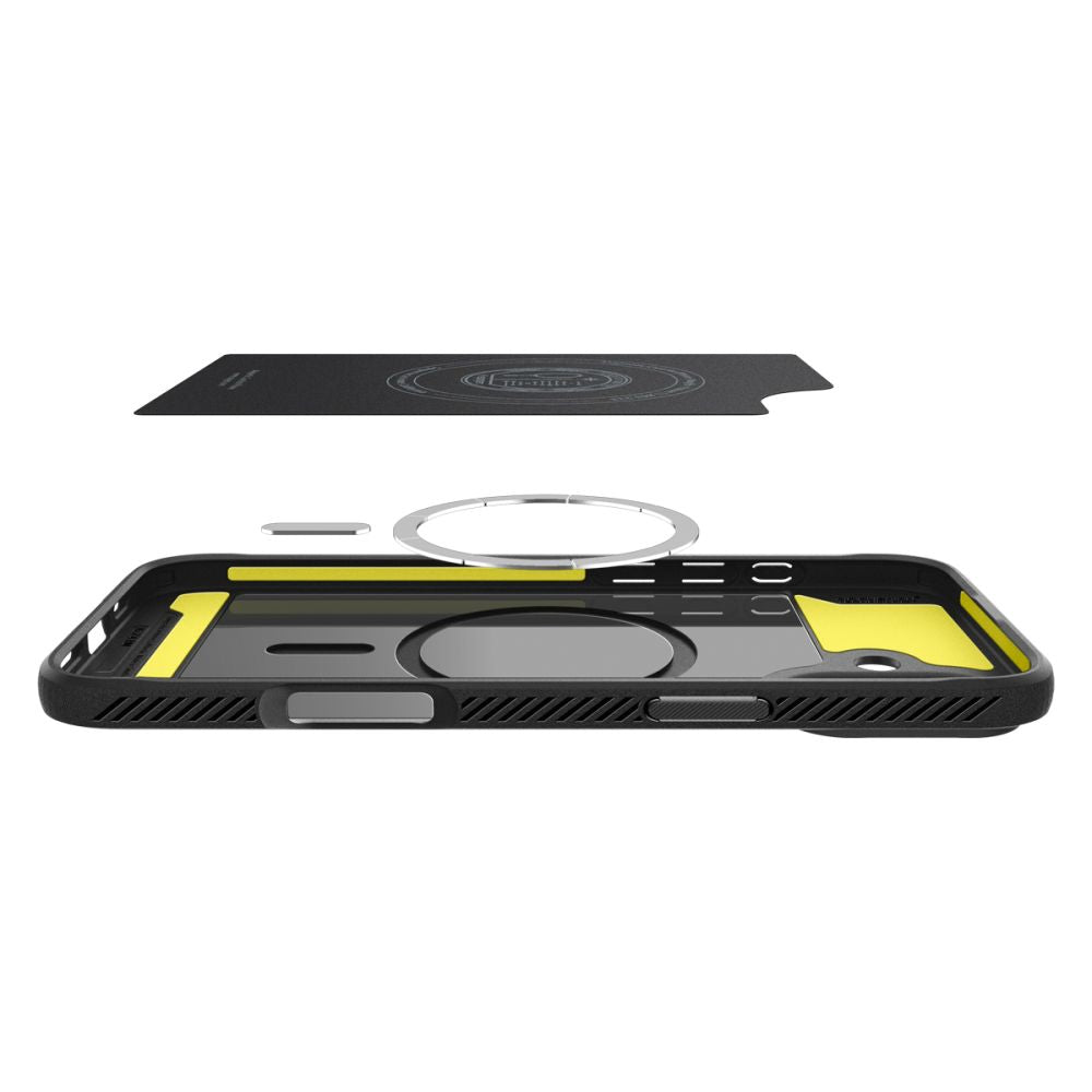 Калъф MagSafe за Apple iPhone 16, Spigen, Rugged Armor, Матово черен