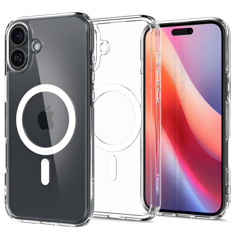 Калъф MagSafe за Apple iPhone 16, Spigen, Ultra Hybrid, Бял