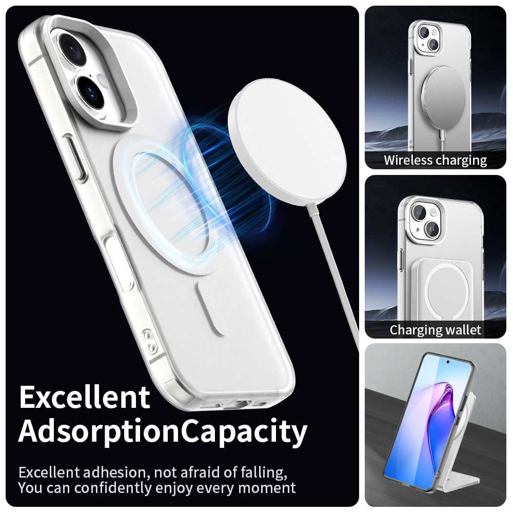 Калъф MagSafe за Apple iPhone 16, Techsuit, CandyCase, Бял
