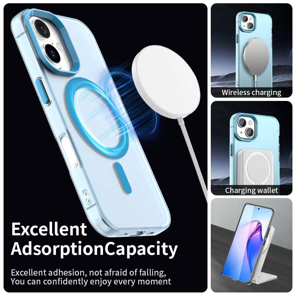 Калъф MagSafe за Apple iPhone 16, Techsuit, CandyCase, Син