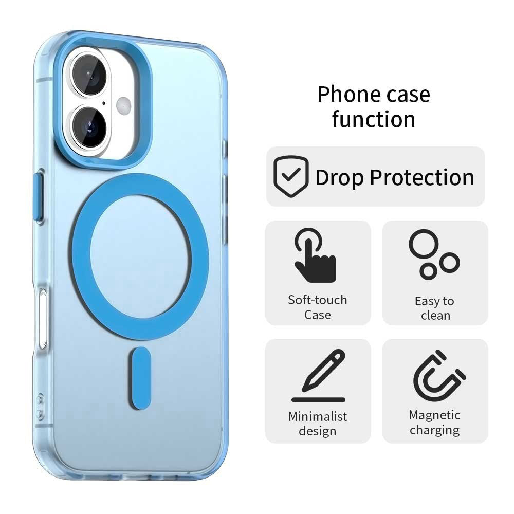 Калъф MagSafe за Apple iPhone 16, Techsuit, CandyCase, Син