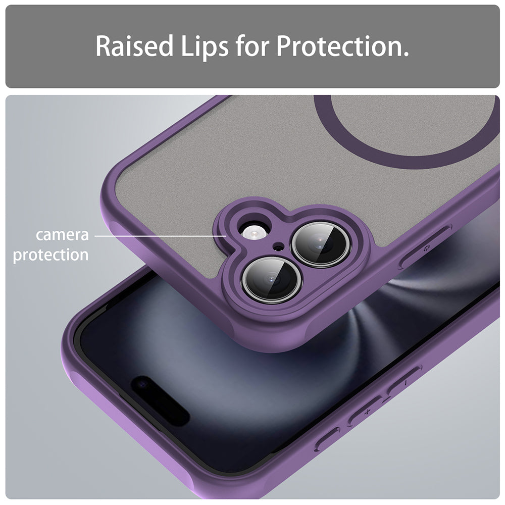 Калъф MagSafe за Apple iPhone 16, Techsuit, HaloFrost II, Лилав