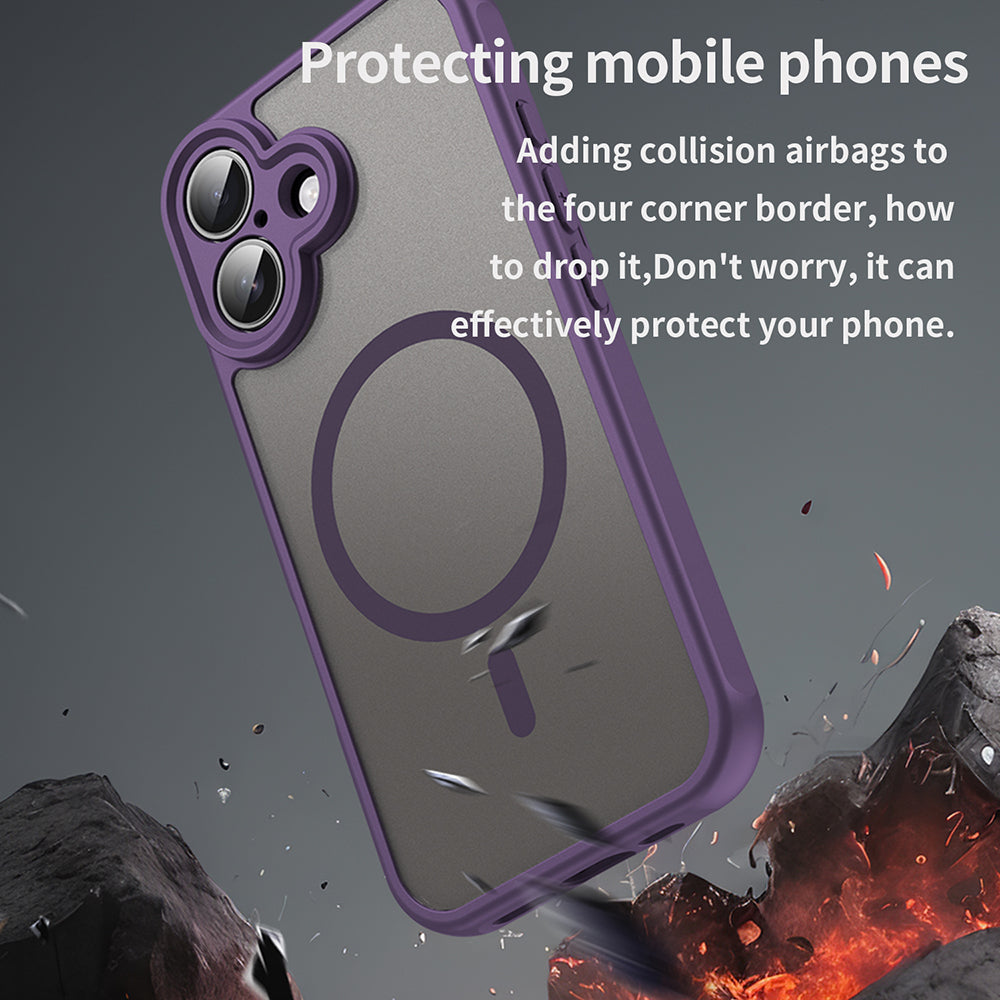 Калъф MagSafe за Apple iPhone 16, Techsuit, HaloFrost II, Лилав