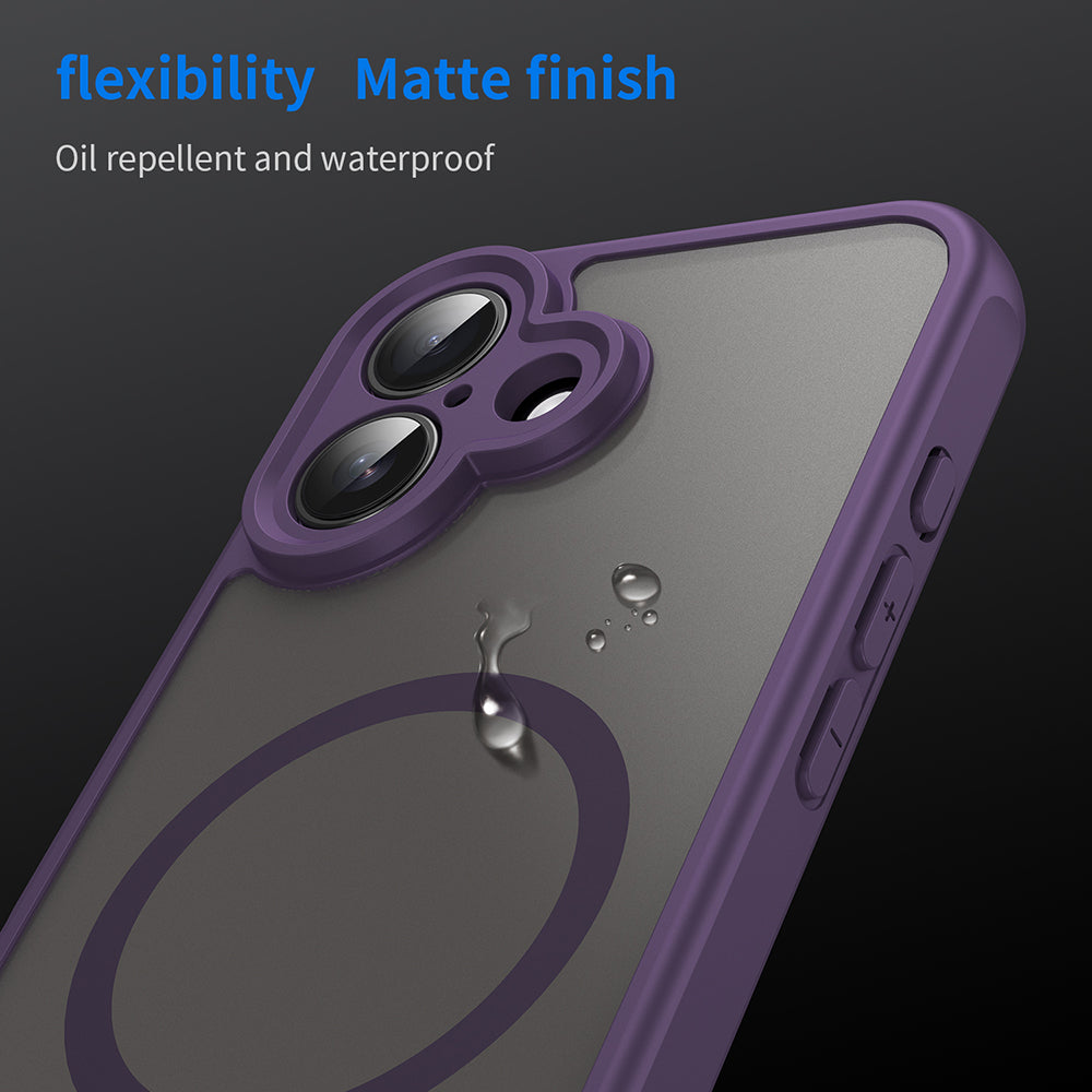 Калъф MagSafe за Apple iPhone 16, Techsuit, HaloFrost II, Лилав